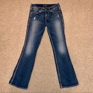 Silver Suki Barely Boot Jeans, EXCELLENT CONDITION
